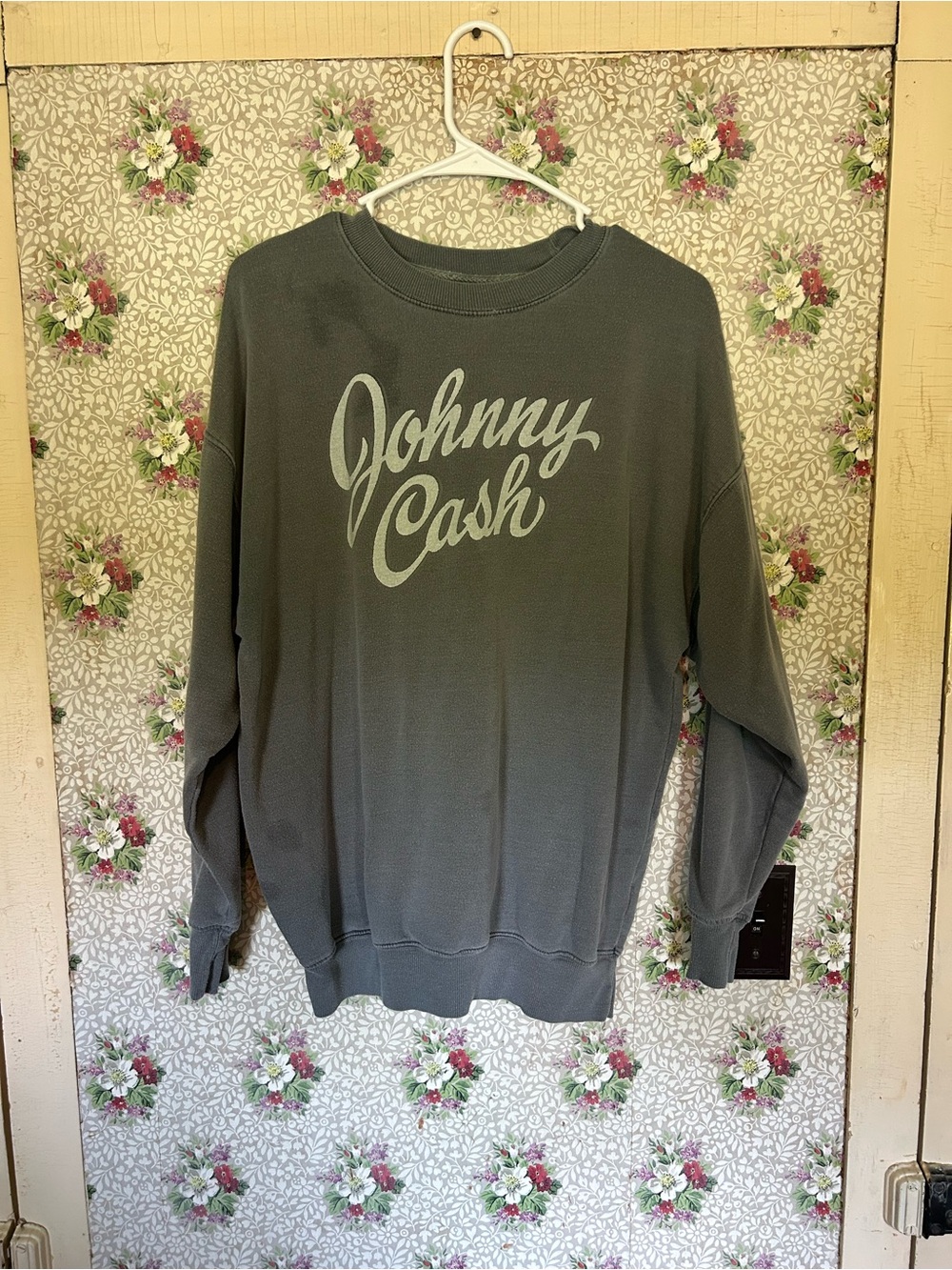Johnny Cash Charcoal Crewneck Sweater